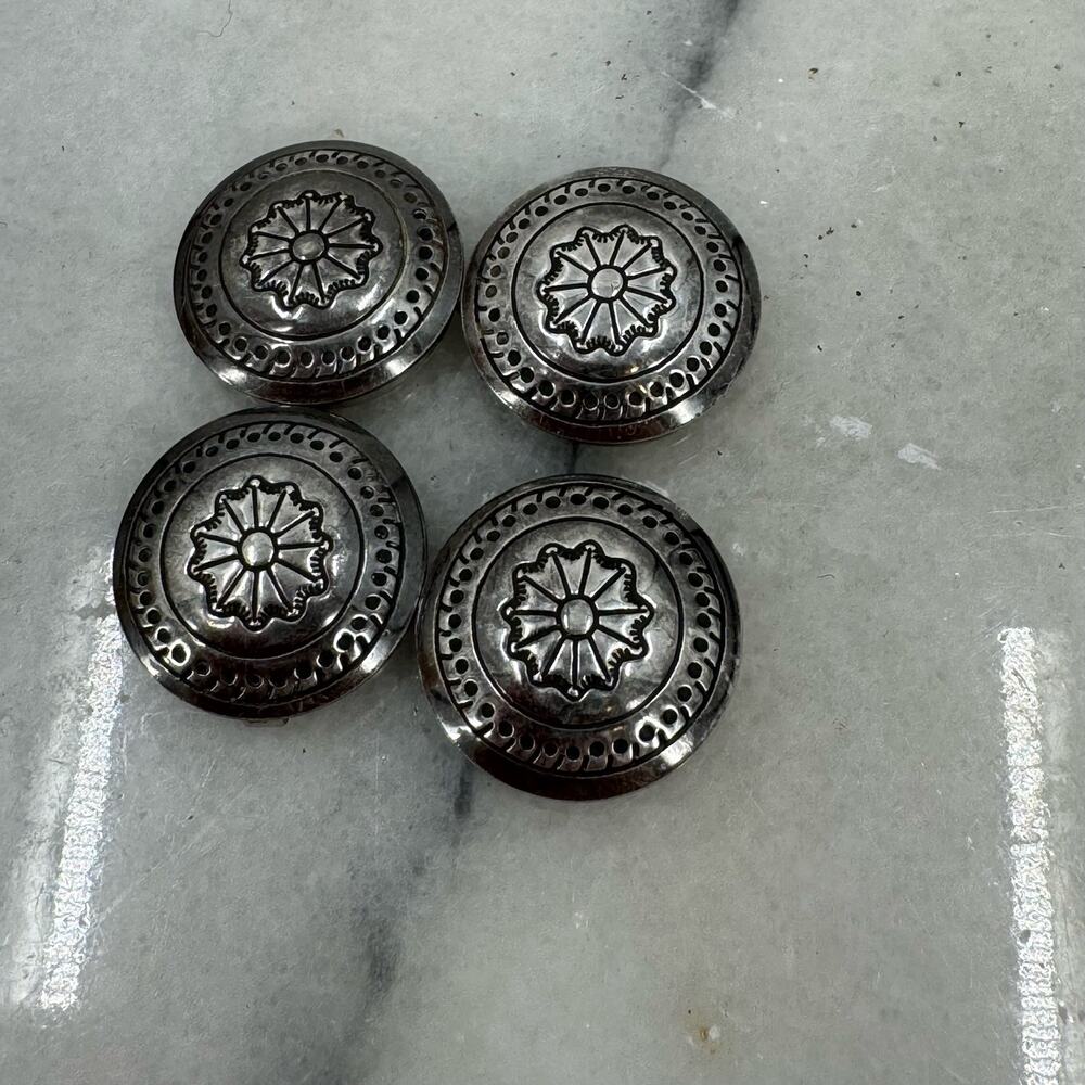 Vintage western silver button covers
